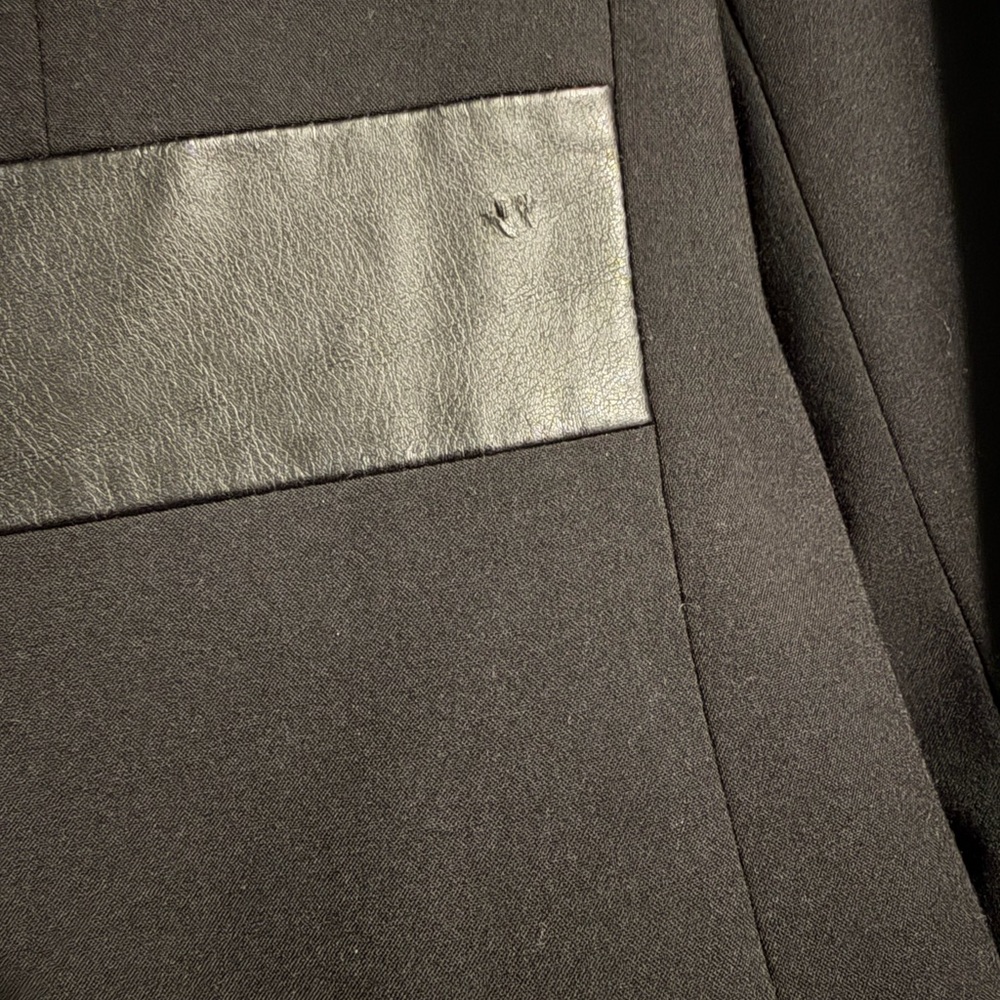 Calvin Klein Women's Black Blazer with Leather Accent - Picture 3 of 6